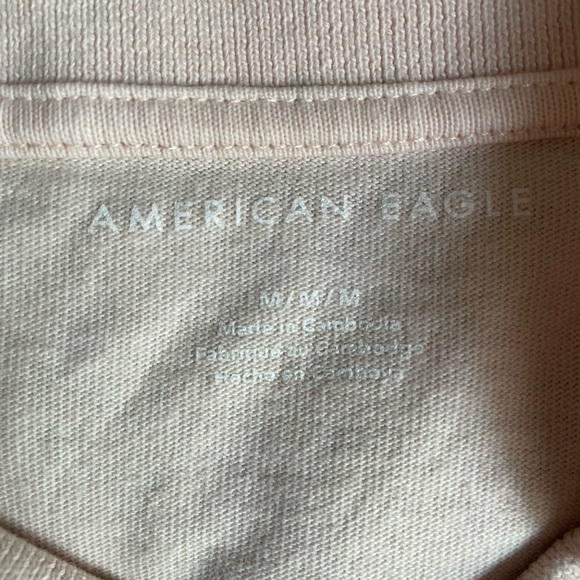 AE Cropped Polo Shirt in Peach - Picture 7 of 7